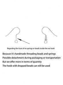 300pcs Gold & Silver Earring Making Tool Kit, Includes 100pcs Earring Hooks, 100pcs Earring Backs And 100pcs Jump Rings, For DIY Earrings Jewelry Craft Supplies