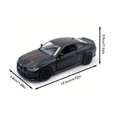 1:36 比例压铸宝马 M4 CSL 跑车模型，车门可开，收藏礼品，生日礼物