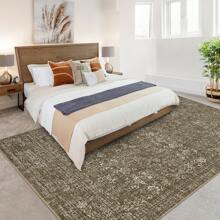 Large Size Printed Rug Low Pile Non-Slip Rug Soft Living Room Rug Anti-Stain Anti-Shedding Rug For Bedroom Office Dining Room - Camel - View 3