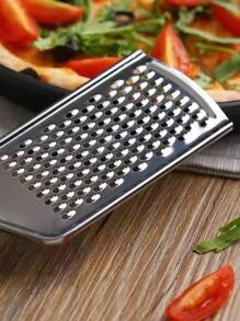 1pc Stainless Steel Cheese Grater, Stainless Steel Butter Knife With Hole, Shrimp Deveiner, Fish Scaler - Silver - View 2