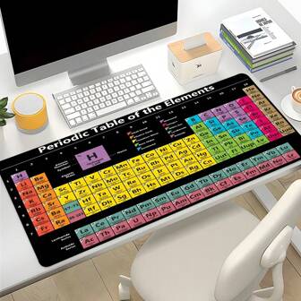 Periodic Table Of Elements Mouse Pad Education Desk Mat Office Desk Accessories XL Mousepad Rubber Base Keyboard Pad E-Sports Desk Pad For Office Home As Gifts For Women Birthdays, Christmas, Valentine's Day & Thanksgiving Desk Accessories Office Supplies Office Desk Accessories Mouse Pad For Desk