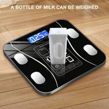 1pc Intelligent Digital Weight And Fat Scale, Bathroom Smart Weighing Machine, Body Fat Scale, Body Composition Analyzer With Smartphone Application - Black - View 9