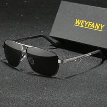 Occhiali da sole polarizzati con montatura grande, gambe in alluminio e magnesio con cerniere a molla, adatti per esterni, pesca, guida, uso classico aziendale per l estate, spiaggia, vacanza, all aperto, viaggio