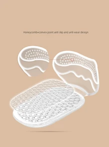 1 Pair Transparent Silicone Heel Grips, 2-In-1 Soft Cushion Inserts, Anti-Slip & Anti-Friction, Adjustable Fit For High Heels, Shoes, Casual Shoes, Sandals - Clear - View 6