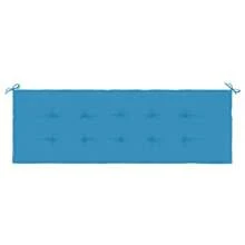 Cojín para banco de jardín de tela de oxford azul de 150 x 3 cm, accesorio de asiento exterior cómodo