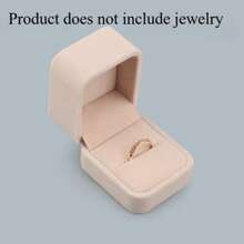 1 pièce Boîte de rangement pour bijoux en velours, organisateur de bijoux rose, convient pour la maison, peut ranger les colliers, bracelets, bracelets joncs, bagues, boucles d'oreilles et autres bijoux, emballage cadeau idéal pour la Saint-Valentin, la Fête des Mères, la Fête des Pères, Noël, anniversaire, Thanksgiving et autres fêtes - Multicolore - Voir 32