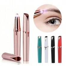 女士电动修眉器、眉形笔、面部脱毛器、自动修眉刀、口袋刀 - 玫瑰金 - 查看 3