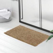 Farfallarossa 超细纤维浴室垫，柔软长绒，防滑，可洗，马桶垫，地毯