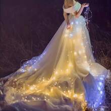 LED String Lights 20m 200LED Fairy Lights, AA Battery Powered Fairy String Lights, Waterproof Silver Wire Copper Wire String Lights For DIY Wedding Dorm, Bedroom, Party, Flower Decoration, Birthday Decoration, Campus Decoration, Holiday Decoration, Courtyard Garden Decoration, Etc