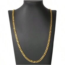1 Peça Colar Dourado Versátil da Moda de 6mm, Colar Gargantilha de Hip Hop