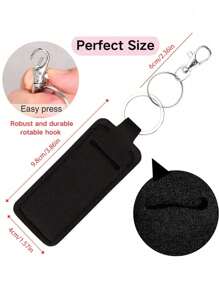 Chapsticks Holder Keychain For Lipstick Lip Balm Keychain Holder With Clip Stocking Stuffers For Women Winter,Lipstick Sleeve Pouch Lip Balm Bag,Portable Pocket Lip Gloss Tube Holder ,Travel Accessory,Lipstick Cover Key Chain, Multi-Function Accessories