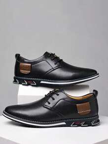 Korean Style Men Casual Soft Sole Business Leather Shoes, Versatile & For Young People