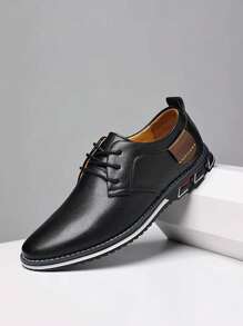 Korean Style Men Casual Soft Sole Business Leather Shoes, Versatile & For Young People