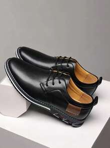 Korean Style Men Casual Soft Sole Business Leather Shoes, Versatile & For Young People