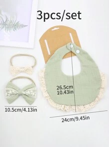 1 套个性化女婴围兜，定制名字刺绣围兜，婴儿洗礼的理想礼物，新生女婴礼物 - 彩色 - 查看 5