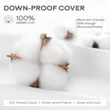 SAVORI Set Of 2 Down And Feather Throw Pillow Inserts 26x26 Soft Fluffy Pillow Inserts With 100% Down-Proof Cotton Cover, Decorative Square Cushion Inner For Sofa Couch Bed-White - 28x28 Inch - View 3