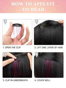 6Pcs Hair Tinsel Clip In 20Inch Tinsel Hair Extensions Clip In Hair Tinsel Kit Heat Resistant Shiny Sparkle Glitter Hair Extensions For Women Girls Kids Red Fairy Hair Accessories For Halloween Party Use