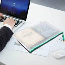 20PCS A4 Plastic Wallets File Folder Zip Lock Bags Document Wallet File Zipper Bags For Office Home School Supplies,Back To School,School Supplies - Multicolor - View 4