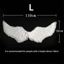 1pc Angel Wing Stage Performance Prop, Christmas Party Supplies Viral Feather Wings Halloween - Multicolor - View 5