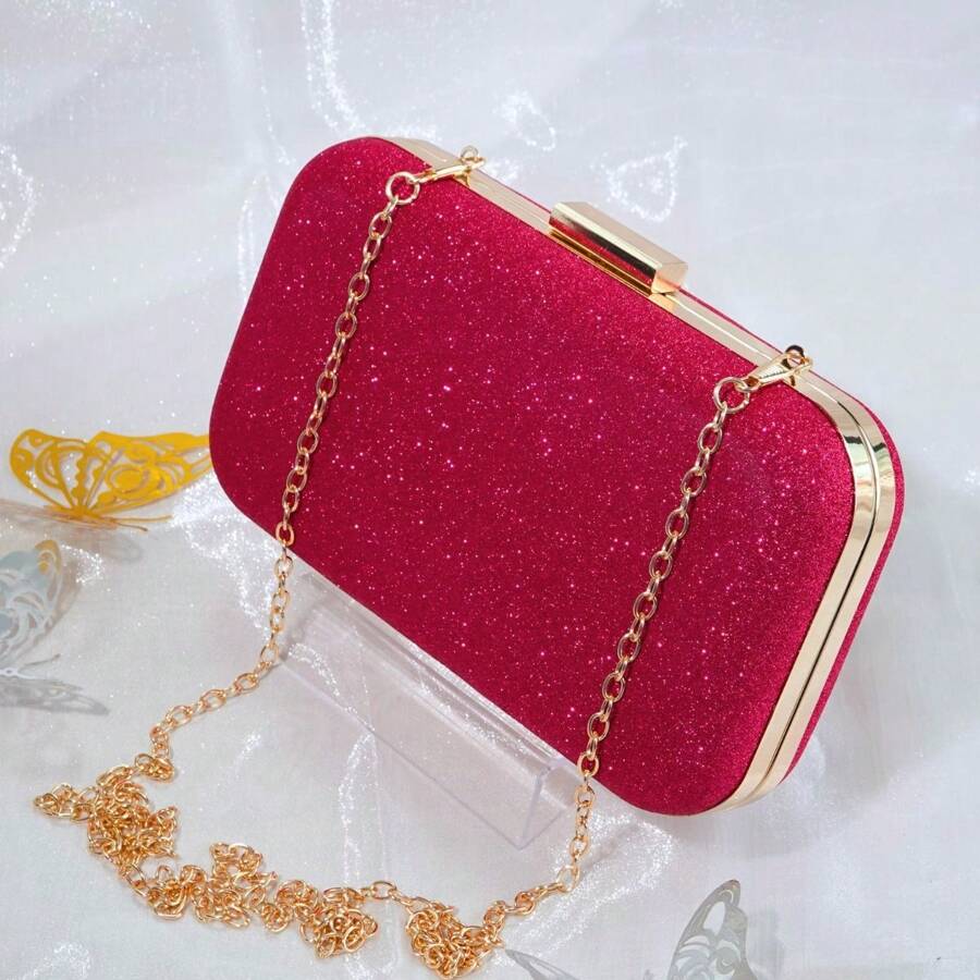 Women Glitter Crossbody Bag/Wallet For Party/Banquet/Wedding WT168-3 - 玫紅色 - 查看 1