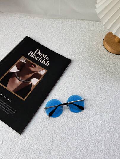 1 件装无框超轻金属儿童眼镜，男孩/女孩佩戴舒适，适合摄影、时尚派对、可爱设计