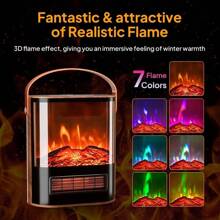 Electric Fireplace Heater For Indoor Use, 1500W Space Heater Fireplace W/ Remote