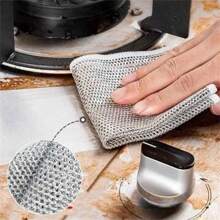 12/10/4pcs Magic Cleaning Cloth Thickened Double -Sided Metal Steel Wire Rags Kitchen Dish Pot Washdishing Cloths Towel Clean Tools