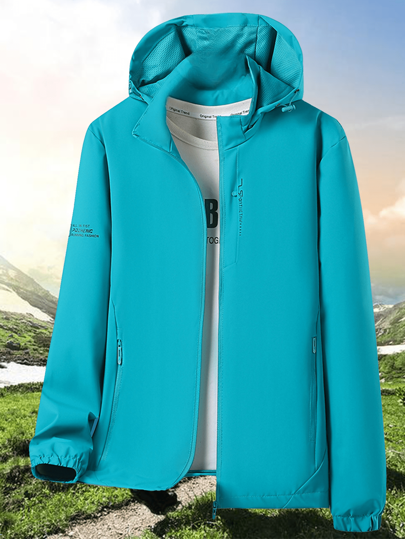 Women's Windproof Hooded Jacket, Lightweight Outdoor Casual Sports Coat,Spring/Autumn