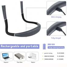 1pc LED Neck Hanging Reading Light, USB Rechargeable, 3 Color Options, 6-Level Brightness Adjustment, Portable Fill Light, Flexible Gooseneck, Eye-Caring, Suitable For Bedroom, Outdoor Camping And More