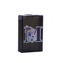 1pc 26-Letter Pattern Fashionable Cigarette Case, Large Capacity 20 Cigarettes, Portable Unisex Flip Top Slide Cover Cigarette Box,Hair Accessories ,Smoking Accessories - Multicolor - View 33