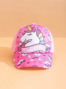 1pc Cute Pink Unicorn Theme Children's Baseball Cap, Small And Fitting Children's Head Shape, Lightweight And Comfortable, Lovely Accessory For Daily Outfit, Also A Thoughtful Gift For Little Kids. - Pink - View 3