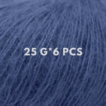 6 Skeins (25g*6) Angora Knitted Yarn, Suitable For Knitting Sweaters, Shawls, Jackets, Skirts, Etc. - Multicolor - View 23