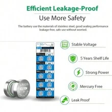 Koonenda Button Battery Watch Battery AG4/LR626 1.5V 18mAh, Used For Watches, Toys, Etc., Non Rechargeable - SR626SW - Xem 6
