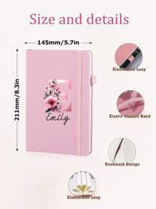 100 Sheets 200 Pages-Custom Name Journal,Personalized Initials A5 Notebook,Customized Journal For Women,Customizable Travelers Notebook,Notebooks For Work,Leather Notebook,Planner Notebook,Birthday Gifts,Valentine's Day Gifts,Mother's Day Gifts,Friends,Couples,Men,Women,Worker,Business,Office,Living Room,Home & Living,Christmas Home Atmosphere,Souvenirs - Multicolor - View 4