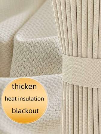 1pc American Luxury Modern Minimalist Blackout Curtain, Thickened Room Darkening, Heat Insulation, Sound Absorption, Privacy Curtain With Grommets, Easy To Install/Remove, Elegant Drape For Living Room, Bedroom
