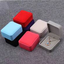 1 pièce Boîte cadeau pour pendentif en suède élégante - boîte d'emballage de bijoux et stylée pour des occasions spéciales