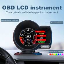 OBD2+GPS Digitale Auto Head-up-Anzeige Fahrtenschreiber Dualmodus Intelligenter Fahrzeugcomputer, Fehlercoderückstellung, Datenstromanzeige, Überschnellungsalarm, Geschwindigkeitsalarm, Auto Elektronisches Zubehör