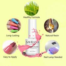 Saviland 33PCS Gel Nail Polish Kit 30 Colors Neon Soak Off UV LED With Base Coat And No Wipe Glossy Matte Top Coat For Nail Art Design Home Salon DIY Starter Kit Gift For Women Girls Beginners - Multicolor - View 5