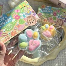 50 piezas de juguetes Squishy con diseño de patita de gato, colores y empaques surtidos (aleatorio) - Multicolor - Ver 6