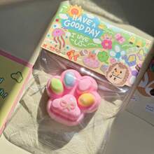 50 piezas de juguetes Squishy con diseño de patita de gato, colores y empaques surtidos (aleatorio) - Multicolor - Ver 12