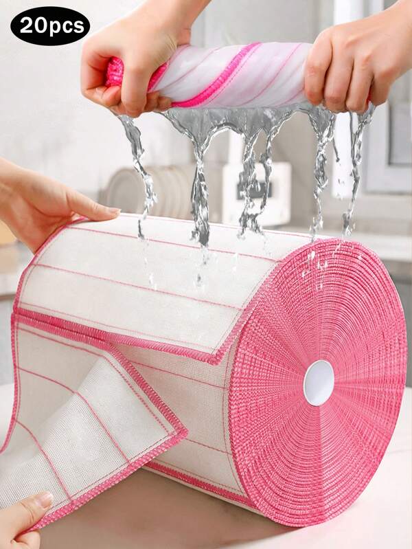 5-20pcs Absorbent Microfiber Dish Cloths, Kitchen Dishwashing Cloth, Oil-Free And Absorbent Stain Removal Towels, Lint Free Dishwashing Towels, Scouring Pads, And Cleaning Rags - Kitchen Accessories And Cleaning Tools