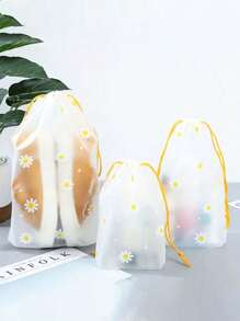 10pcs Clear Plastic Storage Bag Large Shoes Storage Organizer Portable Travel Shoe Packaging Bag Waterproof Shoe Bag Drawstring Shoe Bag Organizer For Men And Women With Drawstring Waterproof Travel Storage Bags For Packing Dust Bags Modern Floral Pattern Travel Shoe Bag Travel Essentials Travel Organizer For Beach Summer Vacation Back To School