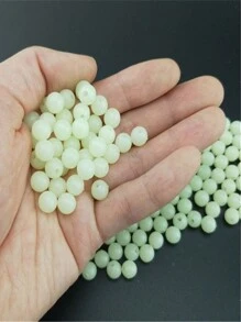 100 Peças Linha de Conta de Pesca Brilhante/Fosforescente, Acessórios de Isca para Pesca de Rio/Mar