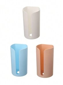 1pc Space-Saving & Multifunctional Wall-Mounted Trash Bag Holder & Tissue Dispenser,Creative Adhesive-Free Trash Bag Organizer Box,Durable Plastic, Wall-Mounted Kitchen Plastic Bag Dispenser And Storage Box,Ideal For Home Bathroom & Kitchen Organization