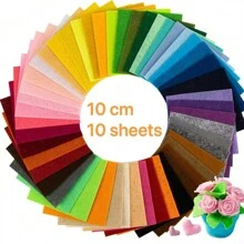 10/20/40Pcs Felt Fabric Sheets - 6 X 6 Inches, 1mm Thick DIY Craft Felt In 40 Random Colors - Ideal For Patchwork, School Projects And Decorations (15 X 15cm) - Multicolor - View 12