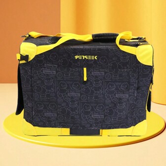 Bolso grande para transportar gatos de la marca Petchee con diseño de pato amarillo, transportín de mascotas para viaje