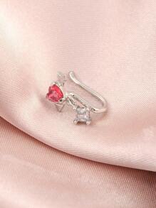 1pc Arrow Through Heart Design Nose Clip, Fashionable No-Piercing Suitable For Parties, Gift For Friends