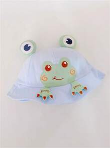1pc Toddler's Cute Frog Printed Sun Hat, Versatile For Spring/Summer Wear