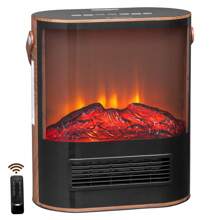 Electric Fireplace Heater For Indoor Use, 1500W Space Heater Fireplace W/ Remote