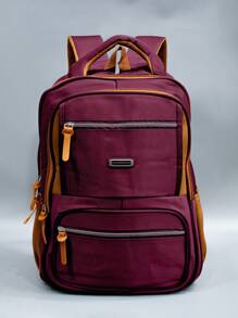 Large Laptop Backpack For School Executive Men's Adults Reinforced Waterproof - Red - View 2